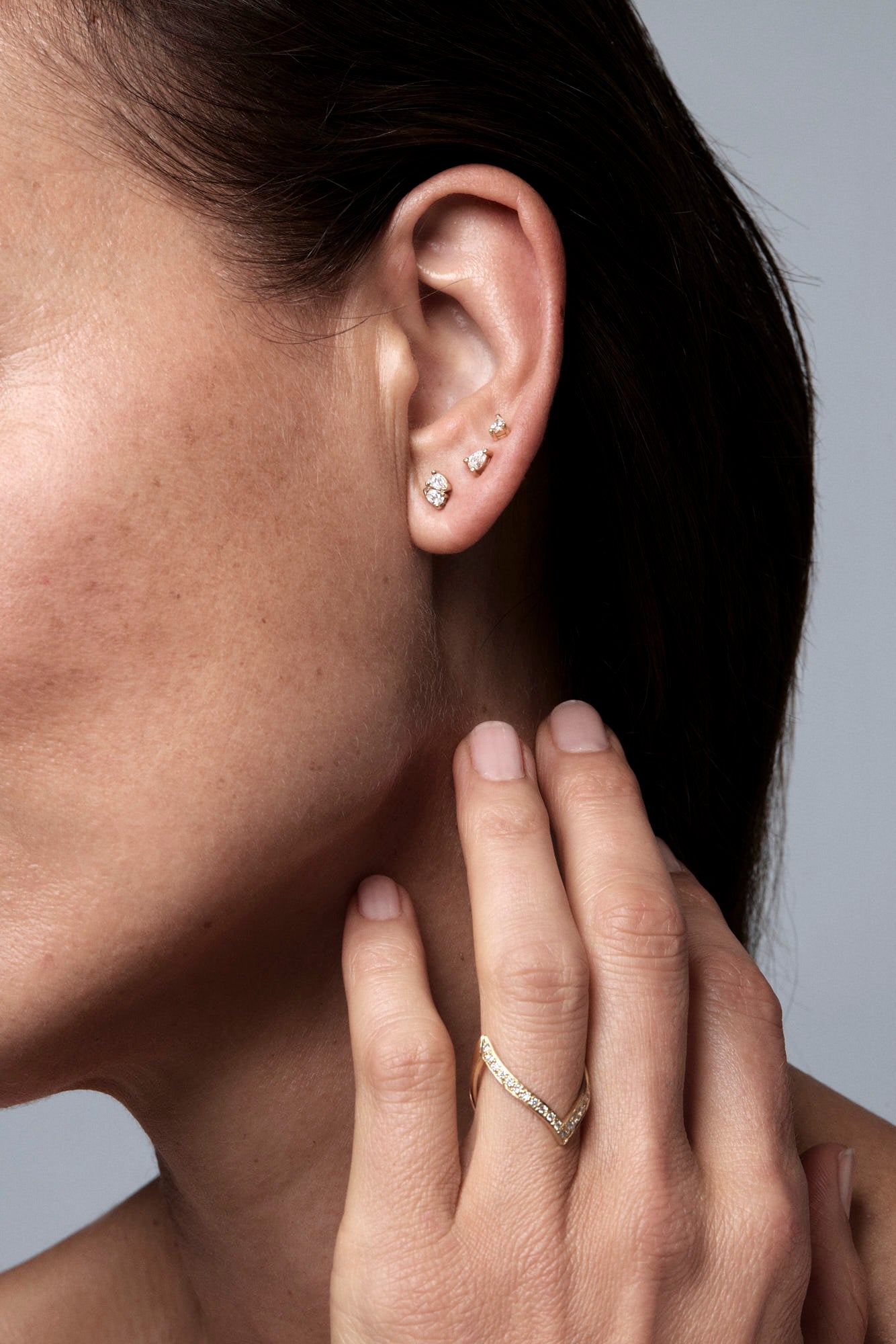 En Pointe Diamond Ring | Yellow Gold| Natasha Schweitzer