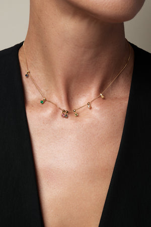 Birthstone Necklace | 9K Yellow Gold | Natasha Schweitzer