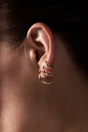 Orielle Hoops | 9K Yellow Gold, More sizes available | Natasha Schweitzer