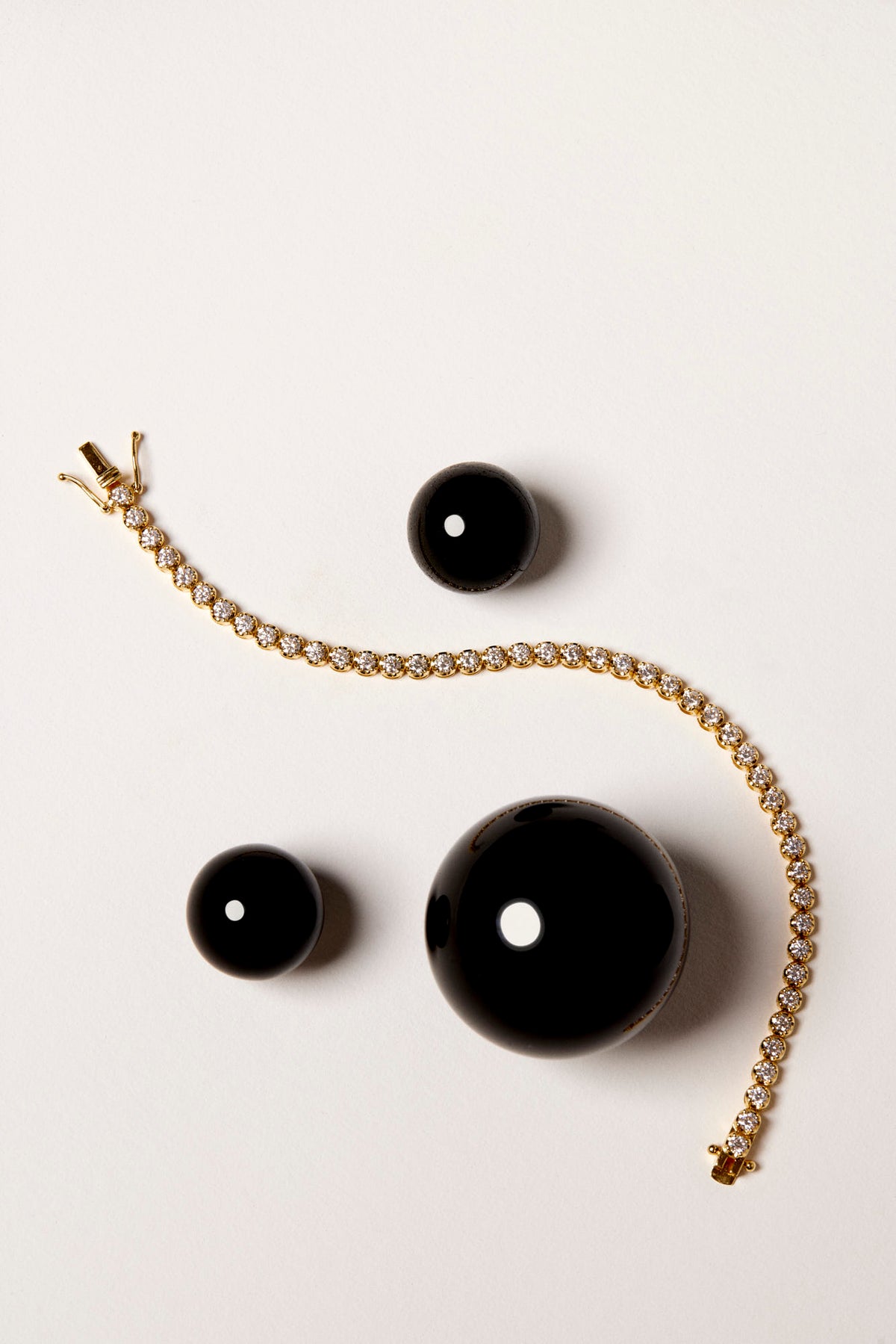 NATASHA SCHWEITZER Bracelets Crown Set Tennis Bracelet 18K Yellow