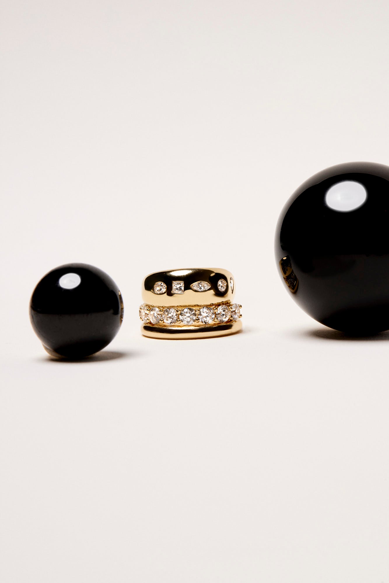 Scattered Diamond Blob Ring | 18K White Gold| Natasha Schweitzer