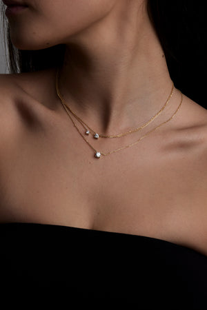 Round Diamond Necklace | 18K Gold | Natasha Schweitzer