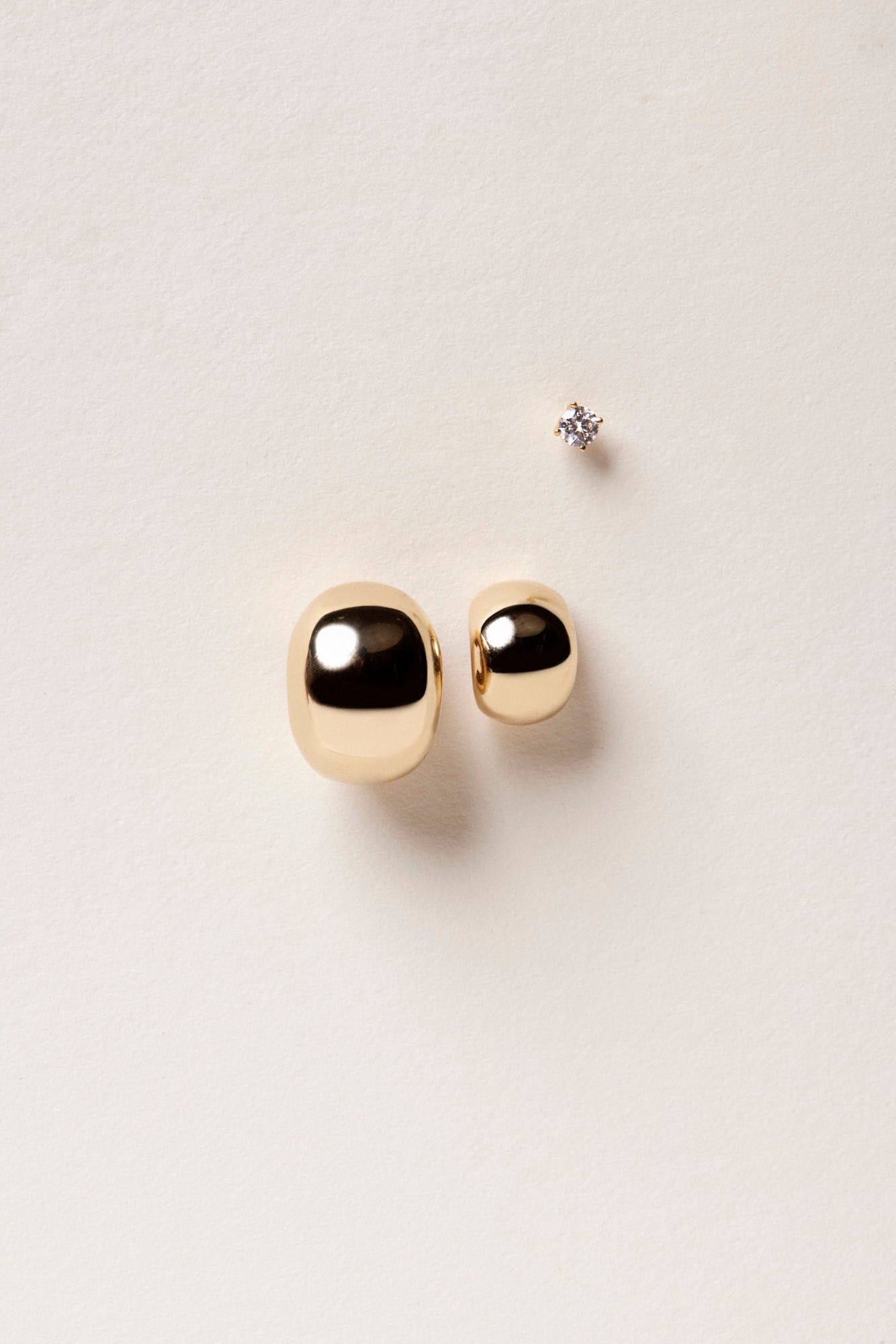 Small Blob Hoops | Silver or 9K White Gold| Natasha Schweitzer