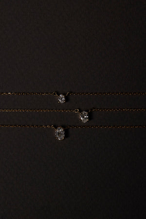 Oval Diamond Necklace | 18K Gold | Natasha Schweitzer