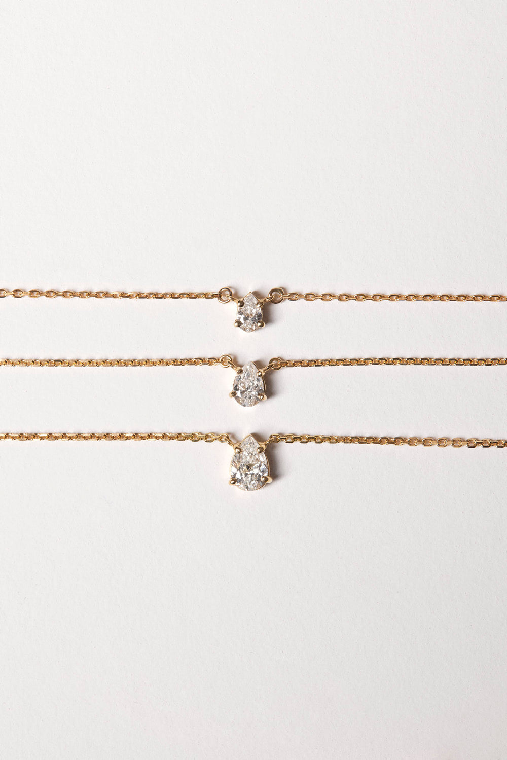 Pear Diamond Necklace | 18K Gold| Natasha Schweitzer