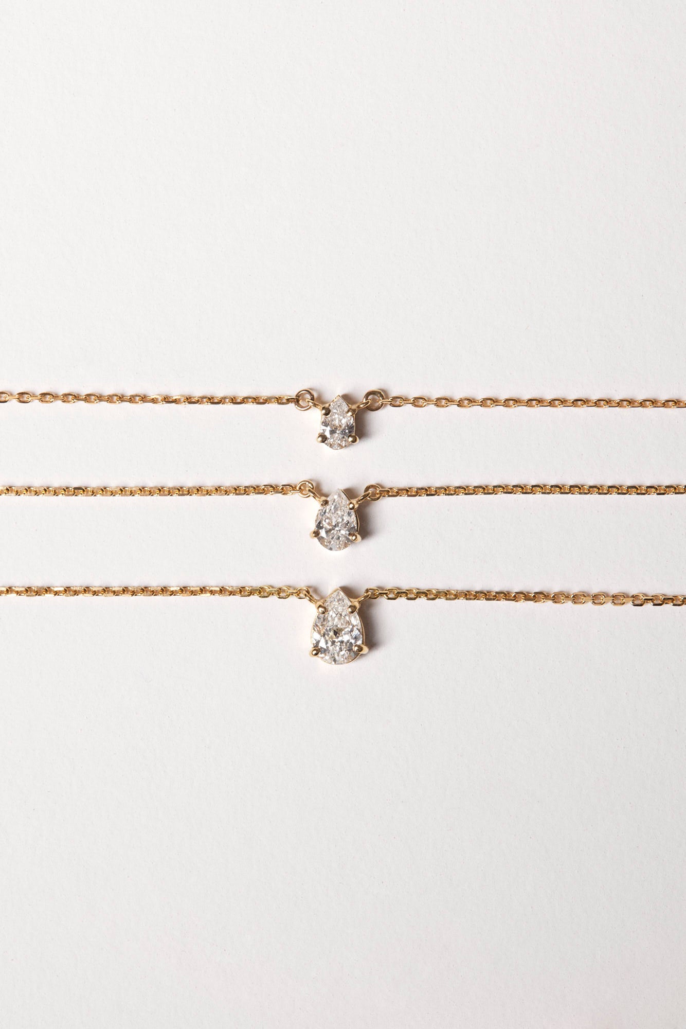 Pear Diamond Necklace | 18K Gold| Natasha Schweitzer