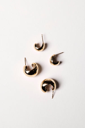 Mini Blob Hoops | Silver or 9K White Gold | Natasha Schweitzer