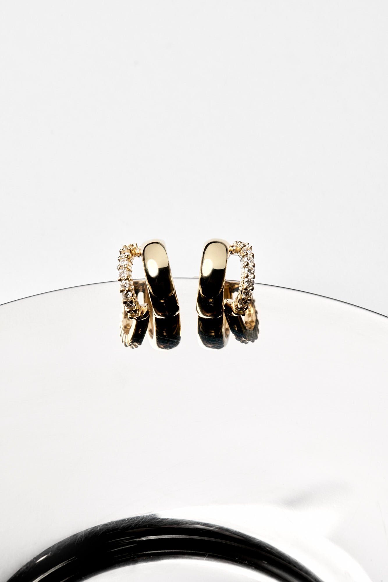 Sabine Diamond Hoops | White Gold| Natasha Schweitzer