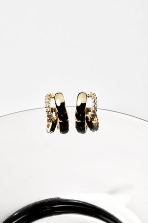 Sabine Diamond Hoops | White Gold | Natasha Schweitzer