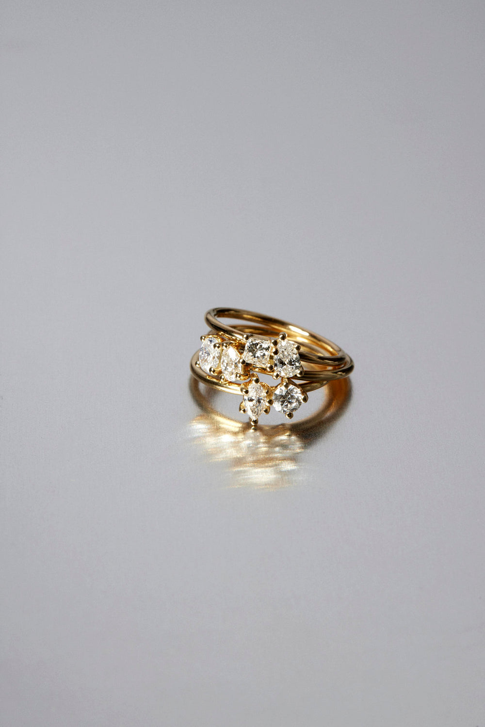 Marquise and Round Diamond Toi Et Moi Ring | 18K Yellow Gold| Natasha Schweitzer