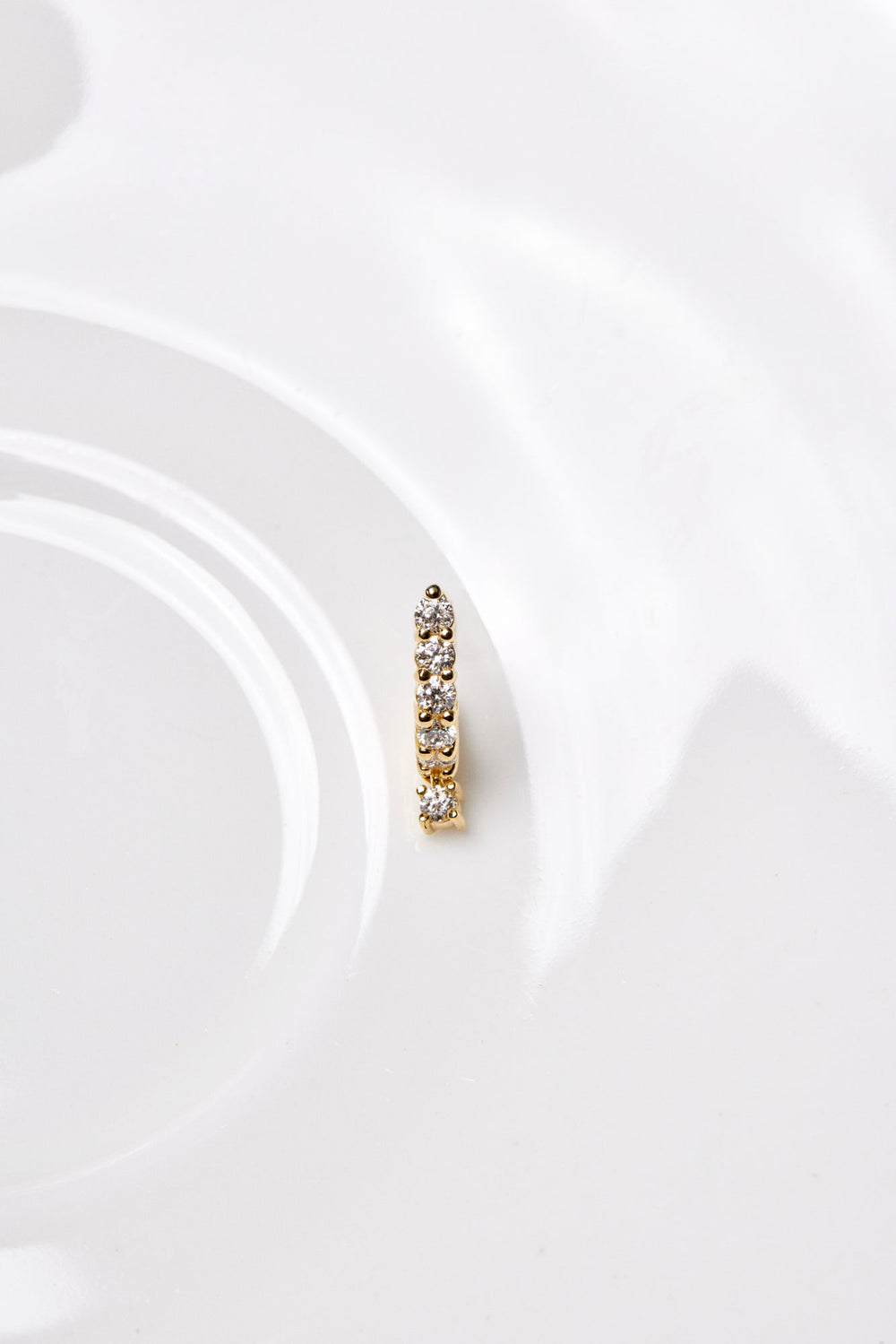 Diamond Georgie Hoops with Diamond Drop | 18K Yellow Gold| Natasha Schweitzer