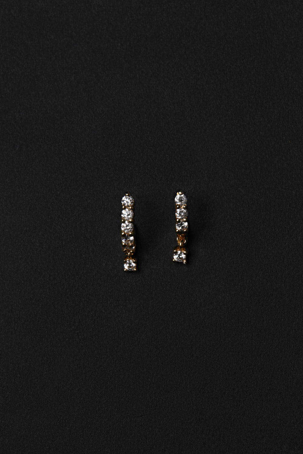 Mini Diamond Georgie Hoops | 18K Yellow Gold, More options available| Natasha Schweitzer