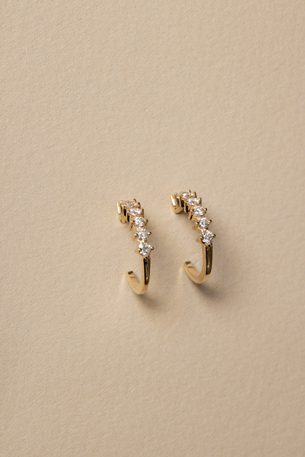 Buttercup Diamond Hoops | Yellow Gold, More Options Available| Natasha Schweitzer