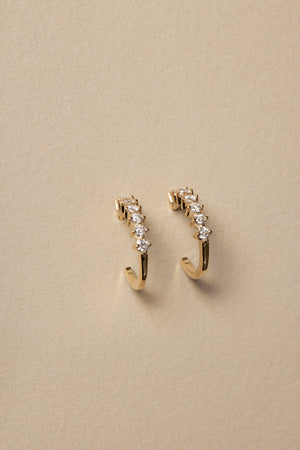 Buttercup Diamond Hoops | White Gold | Natasha Schweitzer