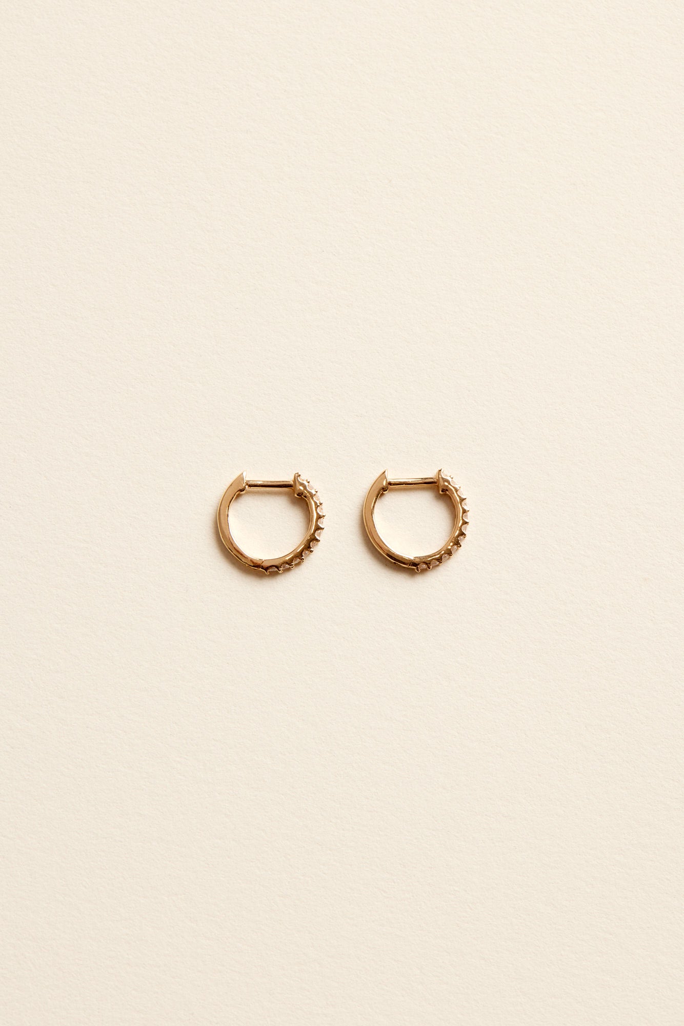 Small Diamond Huggies | 18K Rose Gold| Natasha Schweitzer