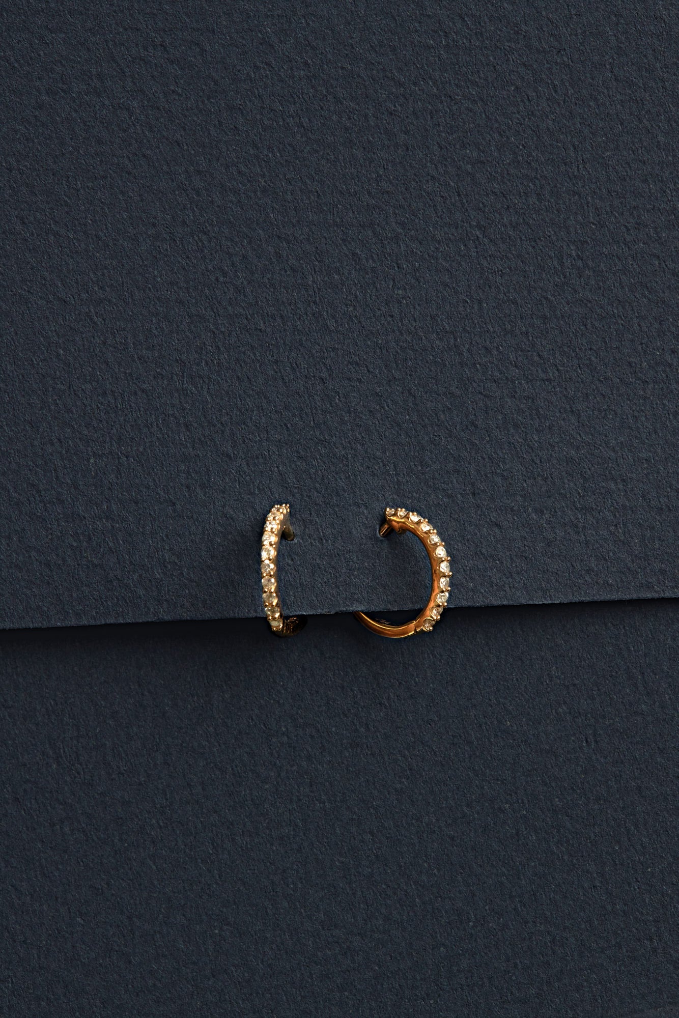 Small Diamond Huggies | 18K Rose Gold| Natasha Schweitzer
