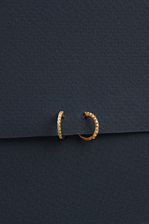 Small Diamond Huggies | 18K Rose Gold | Natasha Schweitzer