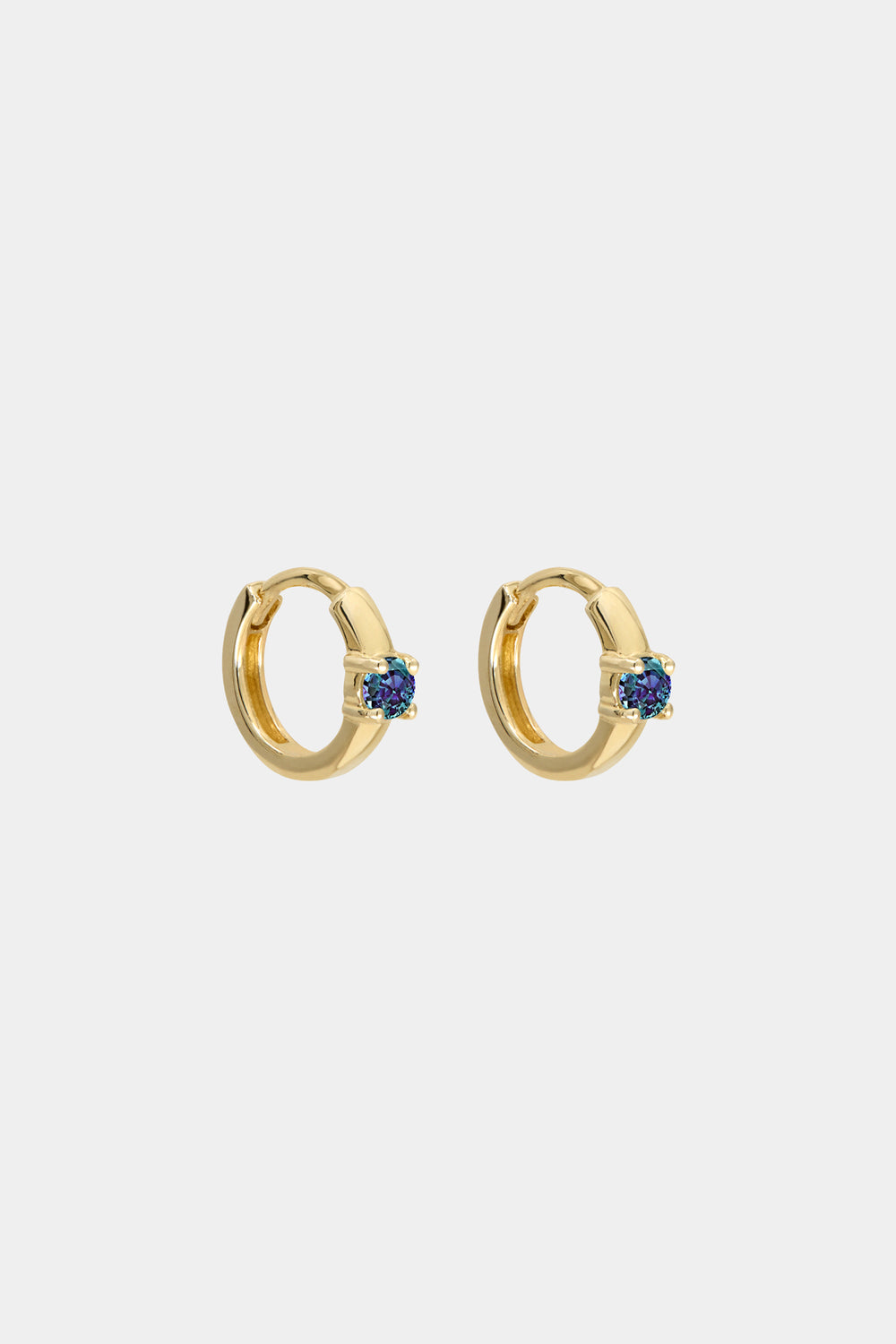Gemstone Huggies | 9K Yellow Gold