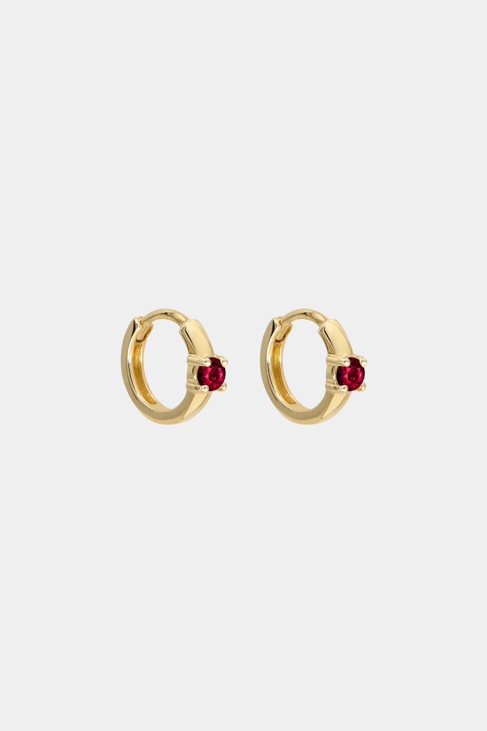 Gemstone Huggies | 9K Yellow Gold
