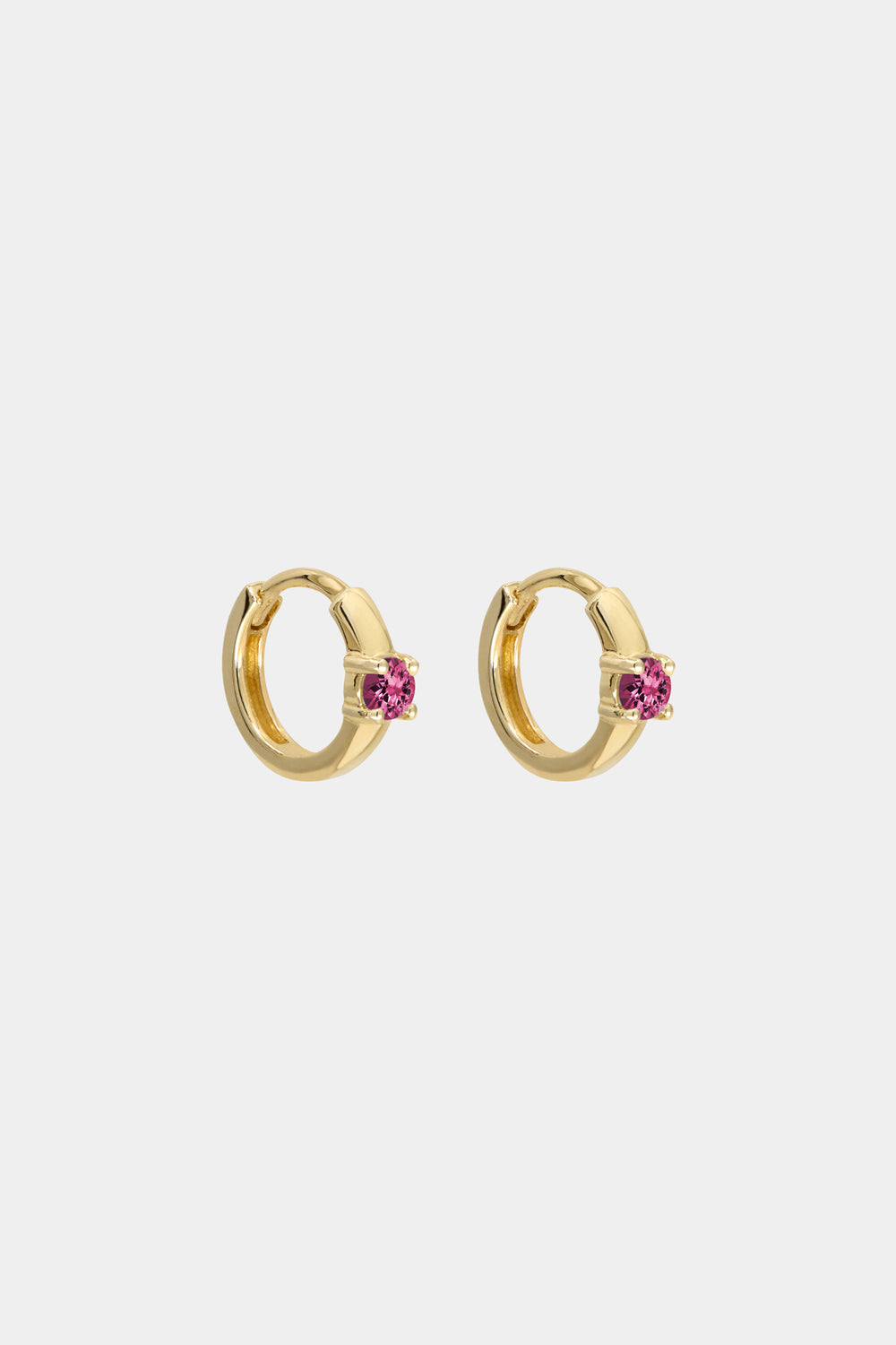 Gemstone Huggies | 9K Yellow Gold