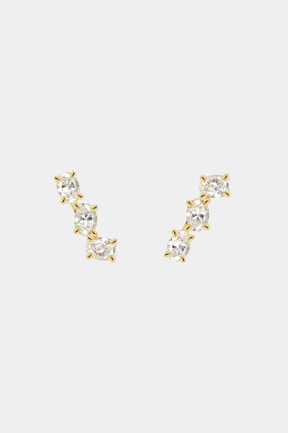 Gigi Oval Diamond Studs | 18K Yellow Gold| Natasha Schweitzer