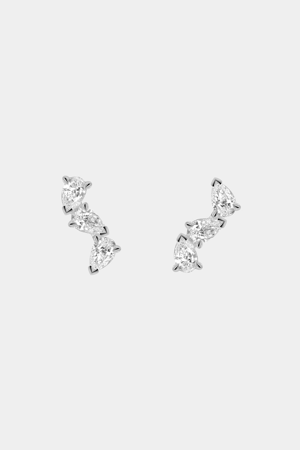 Gigi Pear Diamond Studs | 18K White Gold| Natasha Schweitzer