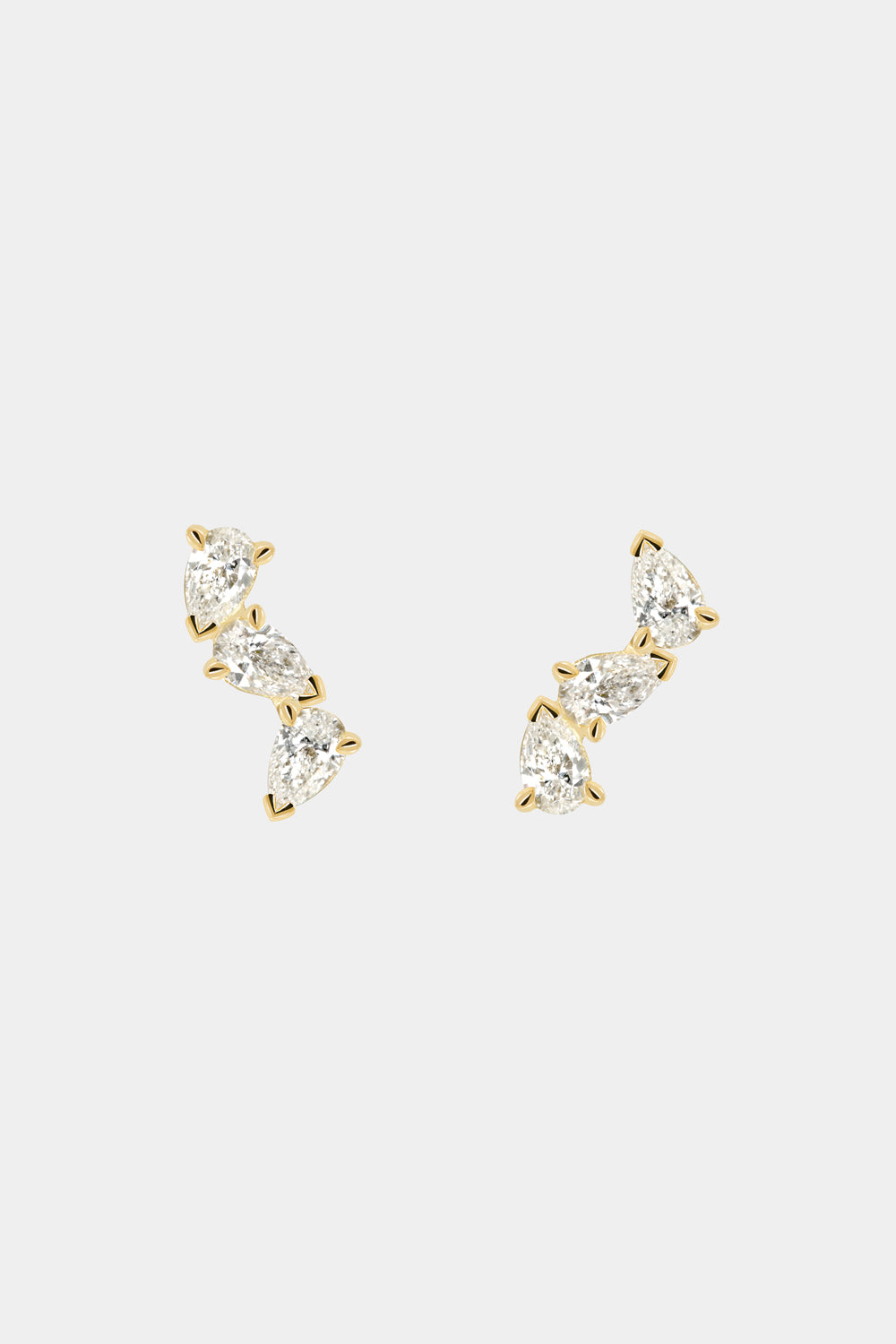 Gigi Pear Diamond Studs | 18K Yellow Gold| Natasha Schweitzer