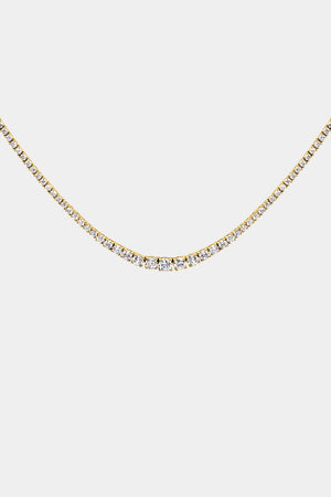 Small Graduating Tennis Necklace | 18K Yellow Gold | Natasha Schweitzer