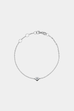 Heart Bracelet | 9K White Gold | Natasha Schweitzer