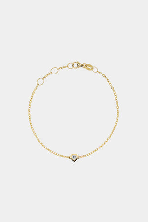 Heart Bracelet | 9K Yellow Gold | Natasha Schweitzer