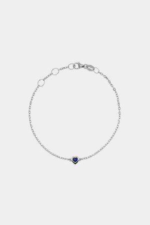 Heart Bracelet | 9K White Gold | Natasha Schweitzer