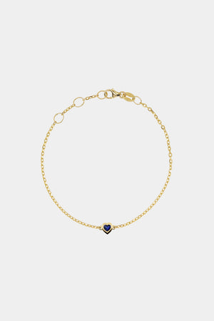 Heart Bracelet | 9K Yellow Gold | Natasha Schweitzer