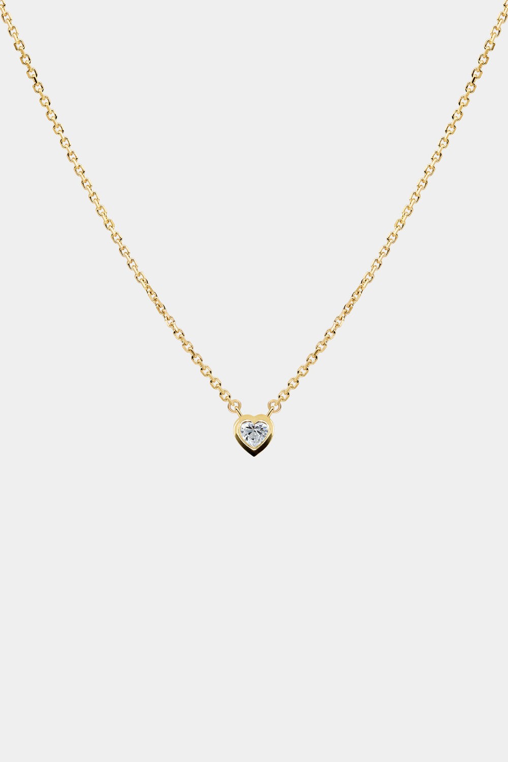 Heart Gemstone Necklace | 9K Yellow Gold