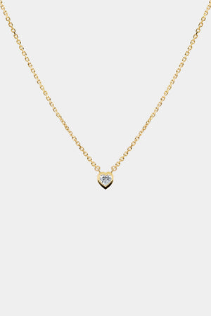 Heart Gemstone Necklace | 9K Yellow Gold | Natasha Schweitzer