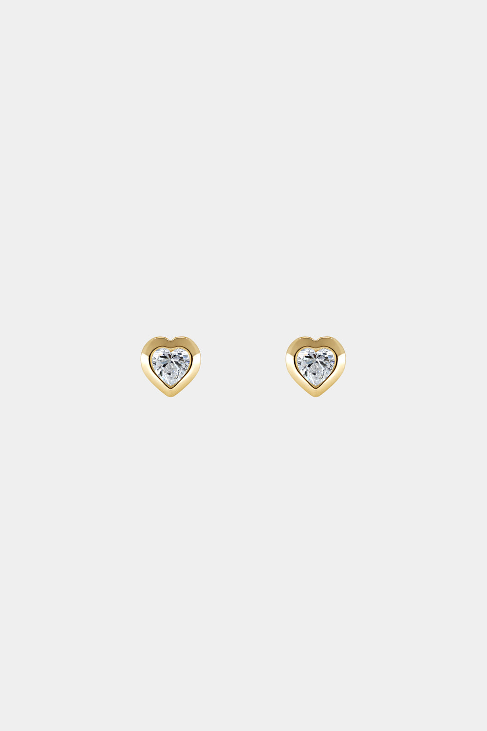 Heart Gemstone Earrings | 9K Yellow Gold