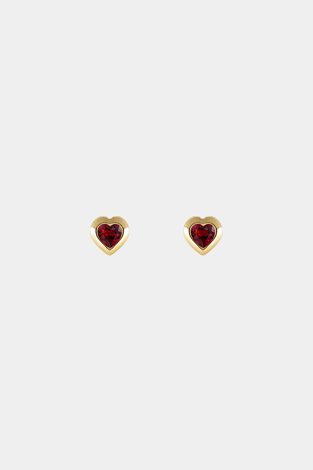 Heart Gemstone Earrings | 9K Yellow Gold