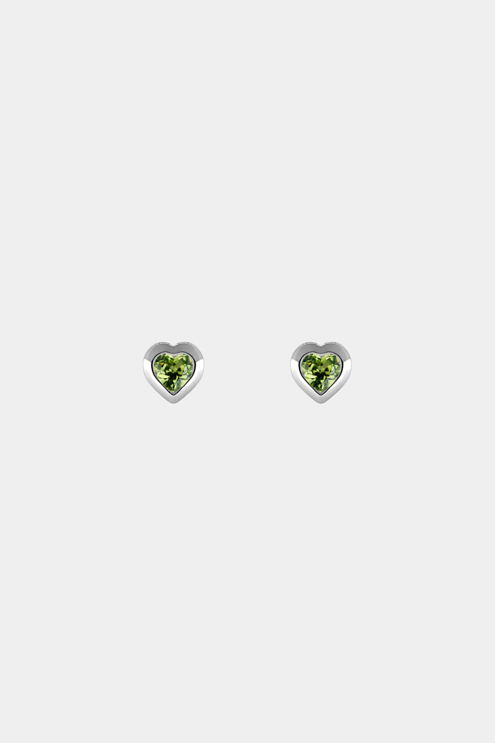 Heart Gemstone Earrings | 9K White Gold