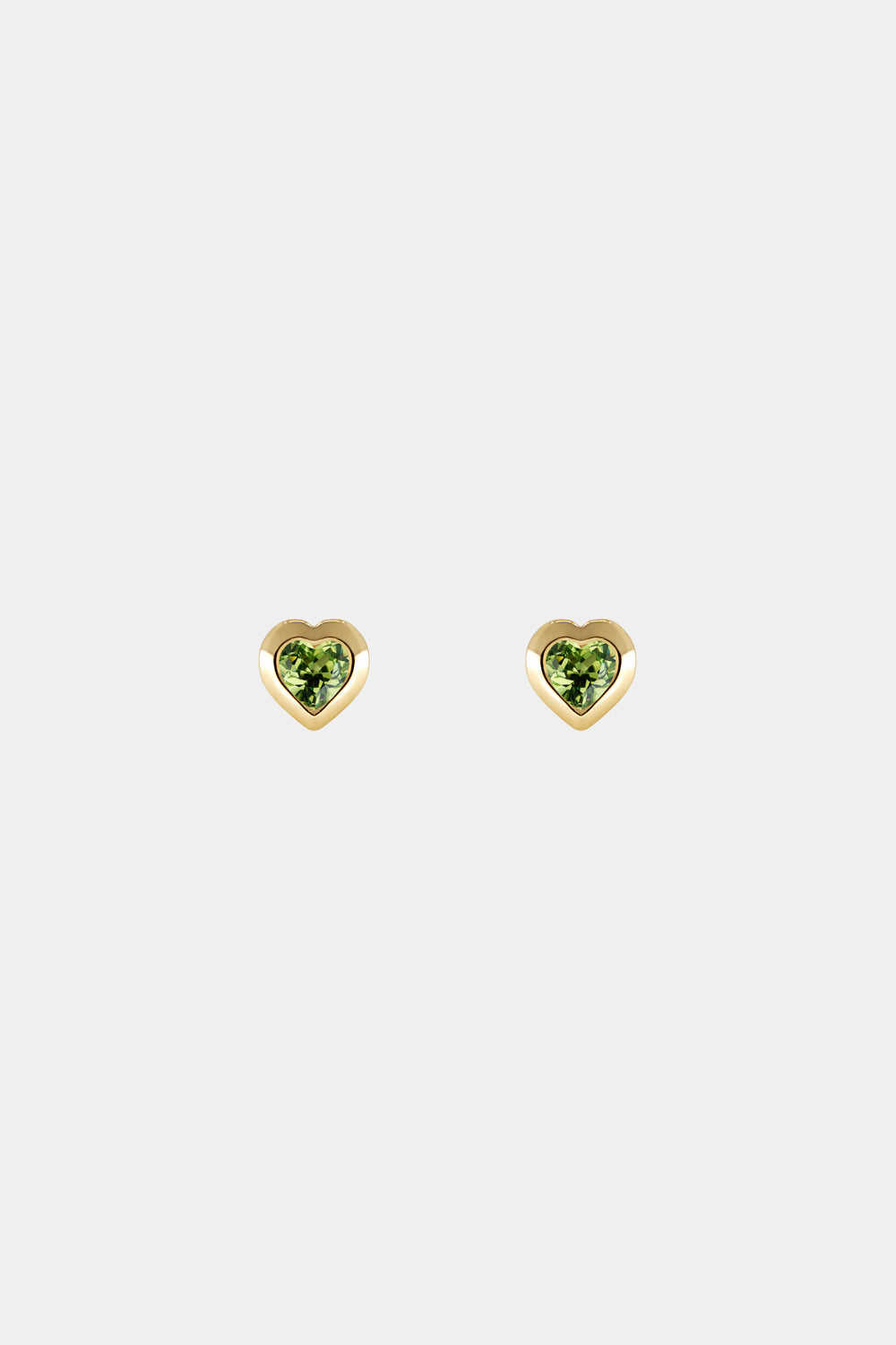 Heart Gemstone Earrings | 9K Yellow Gold