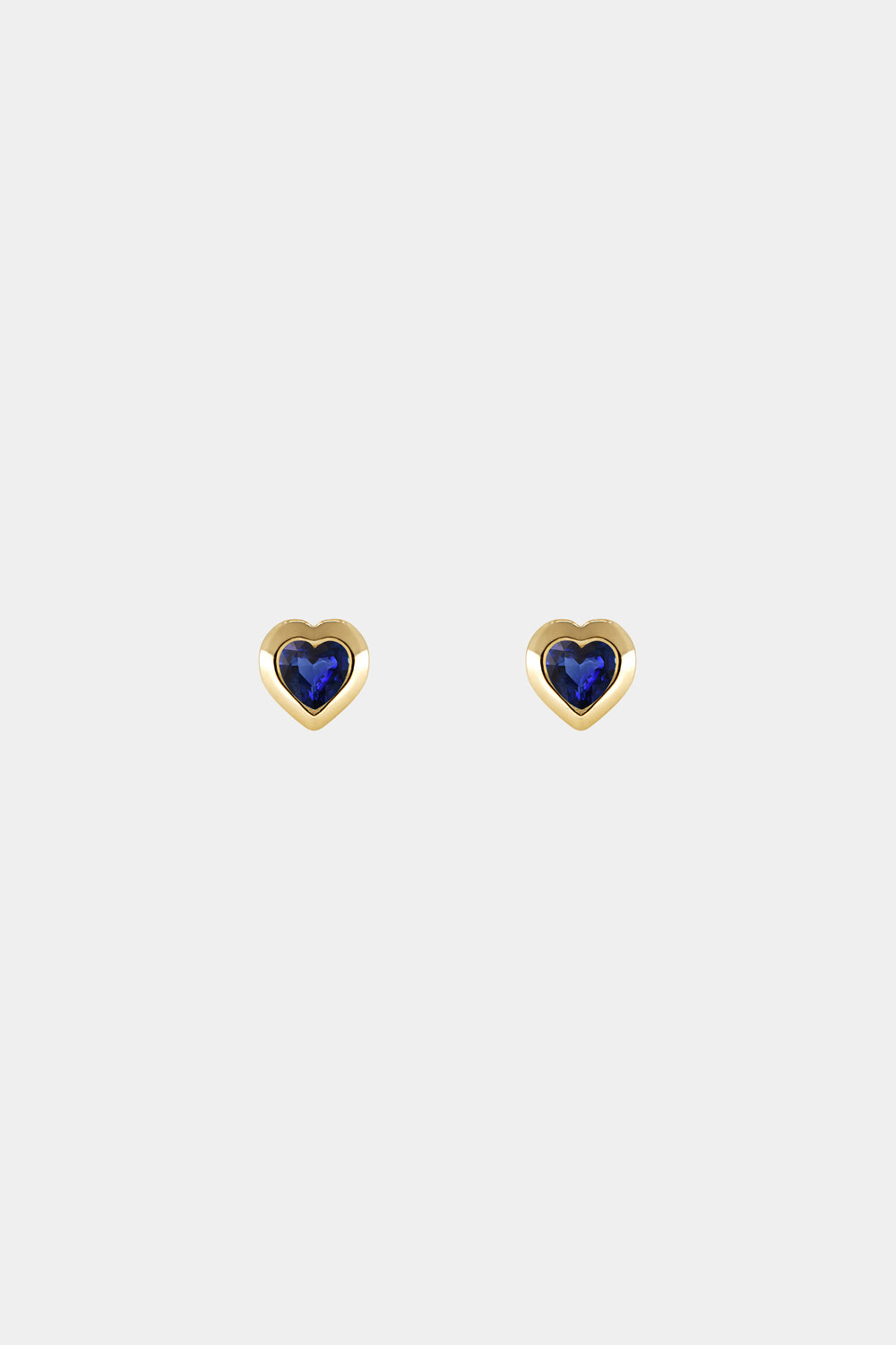 Heart Gemstone Earrings | 9K Yellow Gold