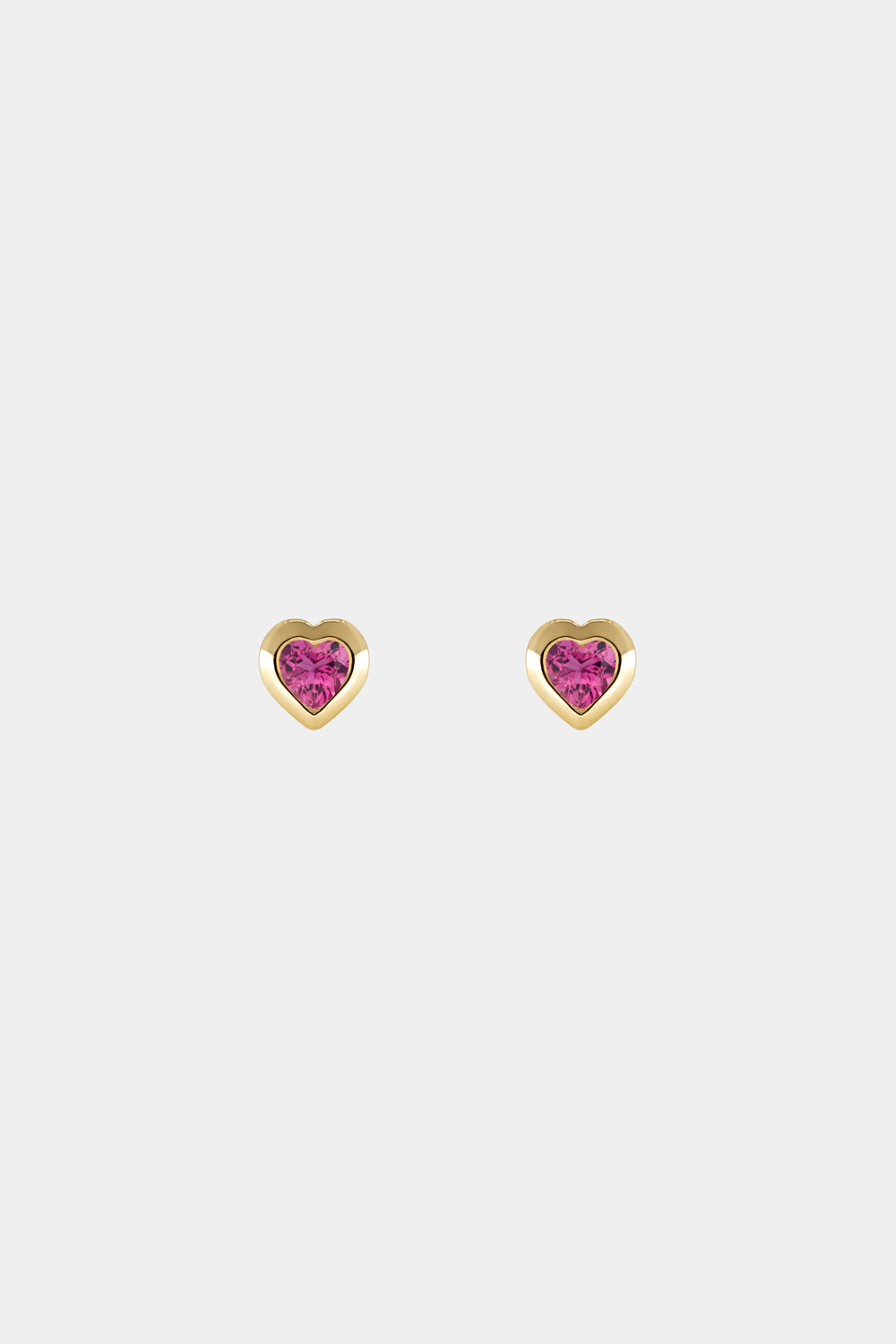Heart Gemstone Earrings | 9K Yellow Gold