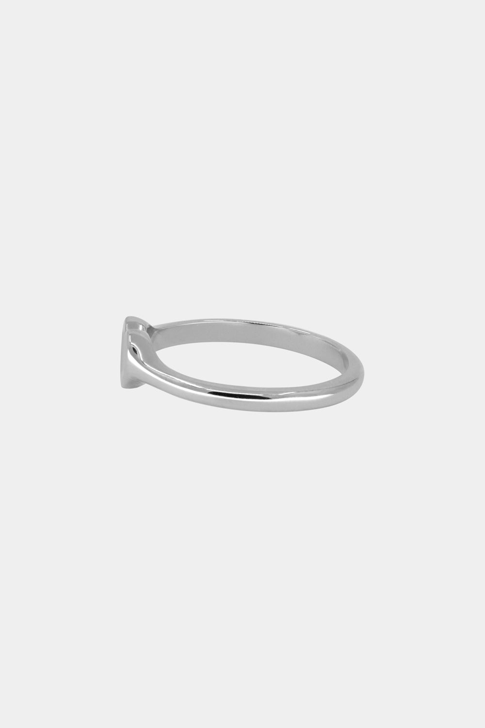 Mini Heart Signet Ring | White Gold| Natasha Schweitzer