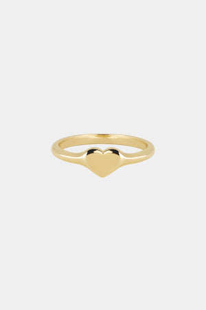 Mini Heart Signet Ring | Yellow Gold | Natasha Schweitzer