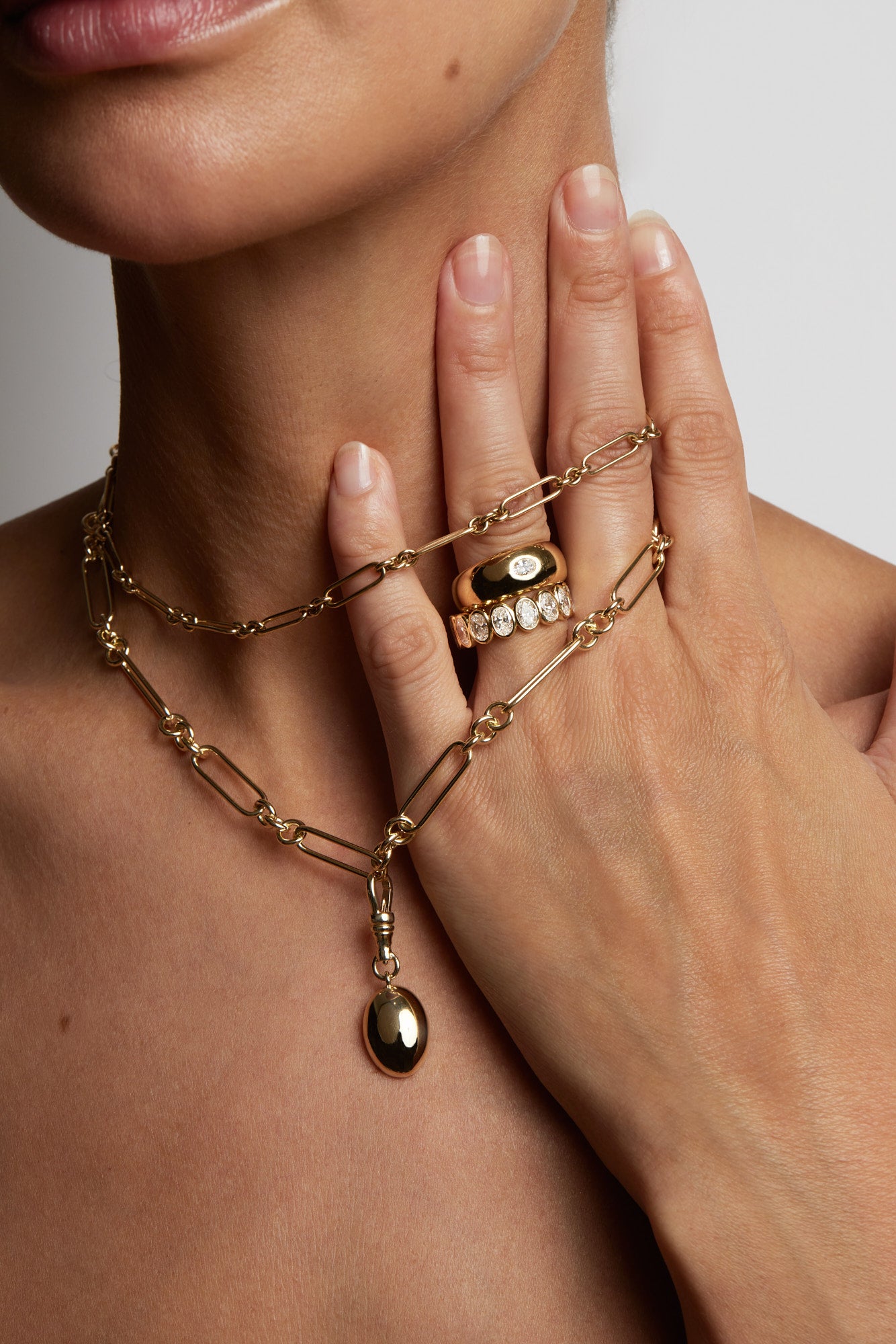 Vivienne Oval Attachment | 9K Yellow Gold