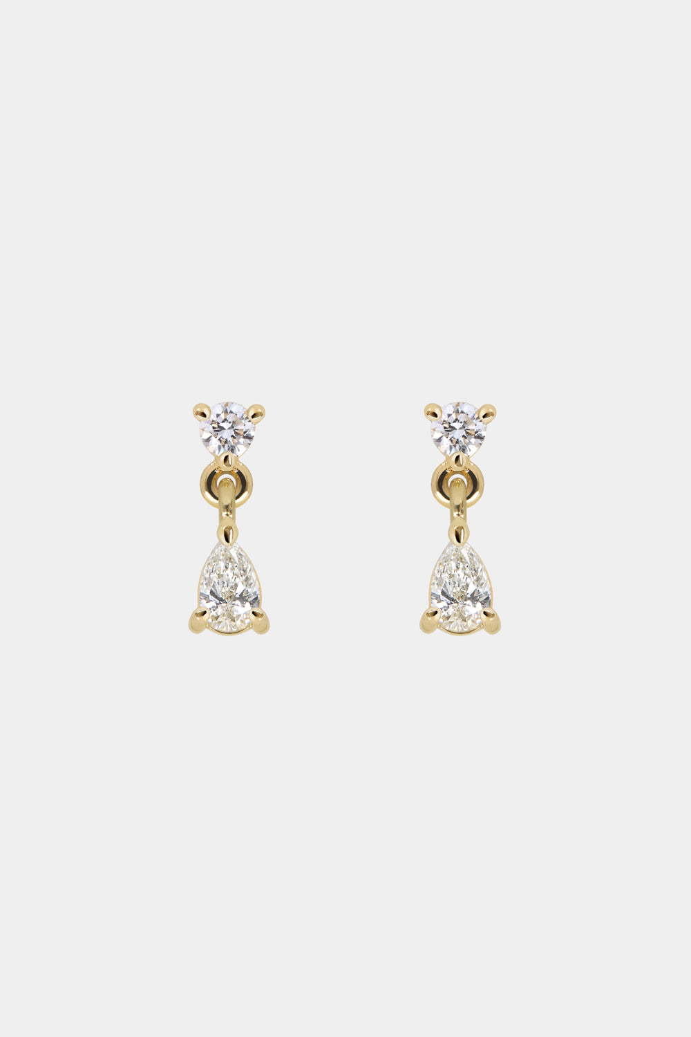 Ilona Round And Pear Diamond Studs | 18K Yellow Gold| Natasha Schweitzer