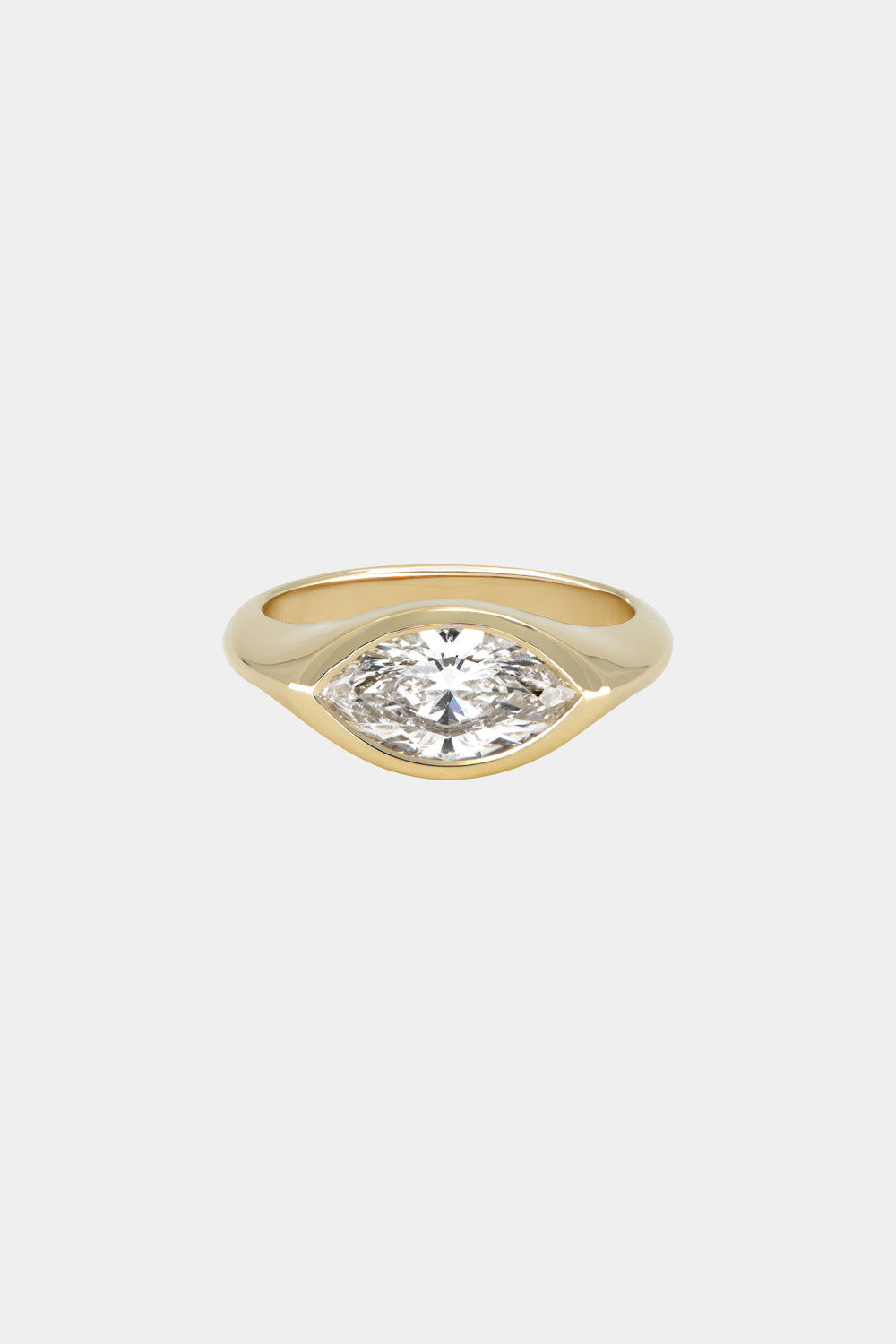 Insignia Marquise Diamond Ring | 18K Yellow Gold