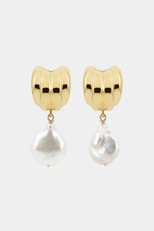 Jamie Pearl Earrings | Gold | Natasha Schweitzer