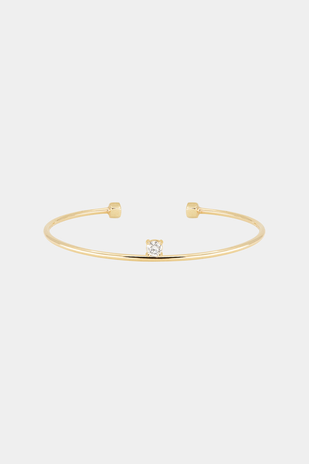 Jolie Cuff with Floating Diamond | 9K Yellow Gold| Natasha Schweitzer