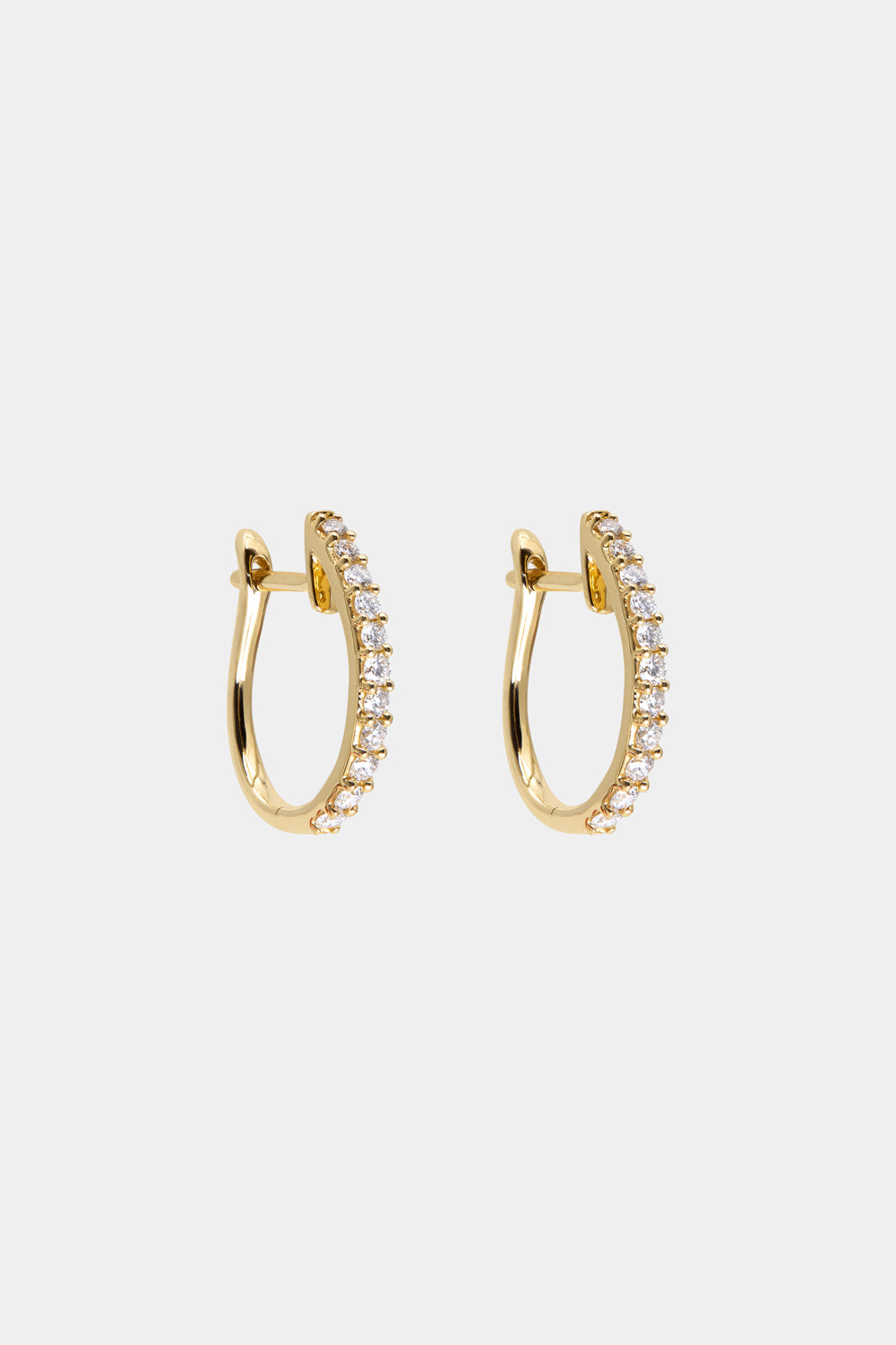 Large Diamond Huggies | 18K Yellow Gold| Natasha Schweitzer