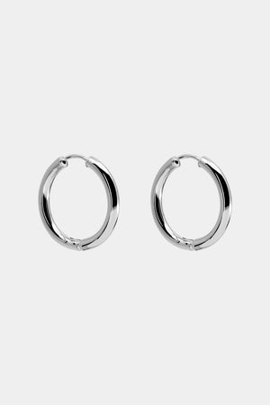 Orielle Hoops | 9K White Gold, More sizes available | Natasha Schweitzer