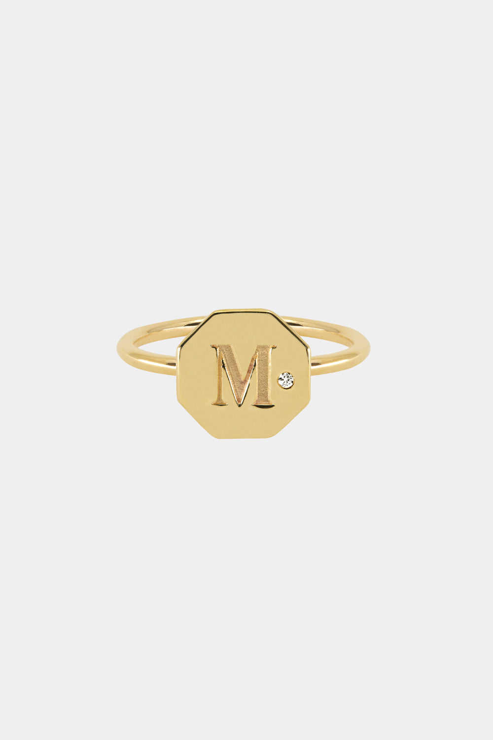 Letter Ring | 9K Yellow Gold| Natasha Schweitzer